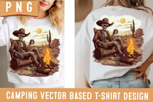 Camping T-Shirt Design: A High-Quality PNG for Adventure Brands