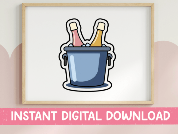 Champagne Ice Bucket Party Design: A Toast to Effortless Celebration Graphics