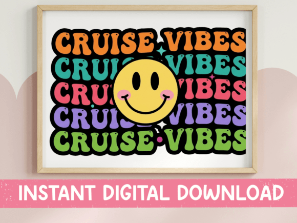 Cruise Vibes Retro Wavy Text: Your Ticket to Vacation-Ready Design