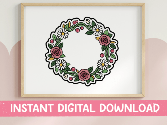 Floral Wreath Roses and Daisies Sticker: A Designer's Guide