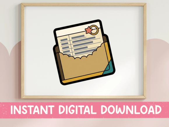 Letter in Envelope Pen Pal Sticker: A Design Asset with Handwritten Soul