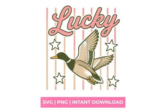 Lucky Duck Retro Mallard SVG: A Playful Take on Vintage Style