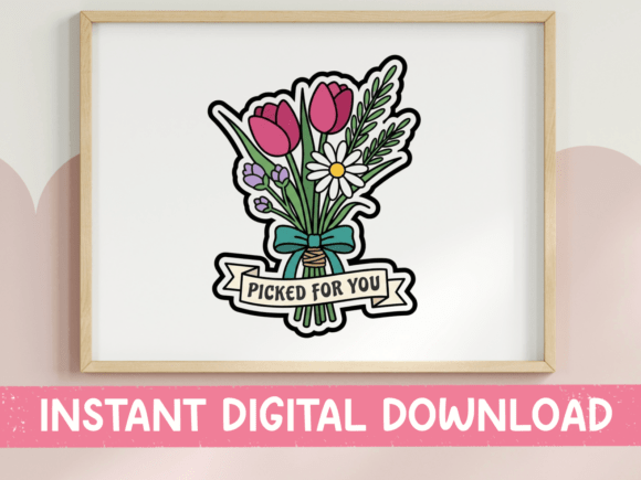Picked for You Wildflower Bouquet: A Sticker for Thoughtful Creators