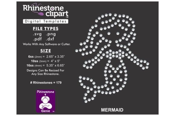 Rhinestone Template Design MERMAID 001: A Creative Sparkle