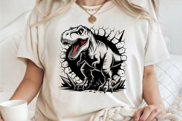Roaring T-Rex Breakout: A Dynamic SVG & PNG Design