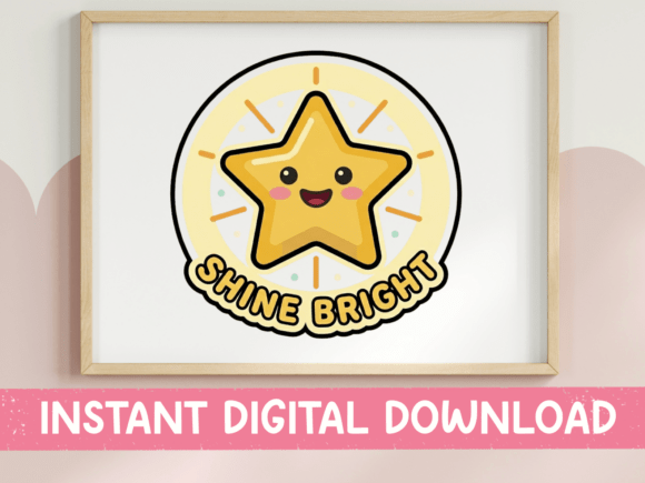 Shine Bright Kawaii Star Sticker: A Dose of Digital Sunshine