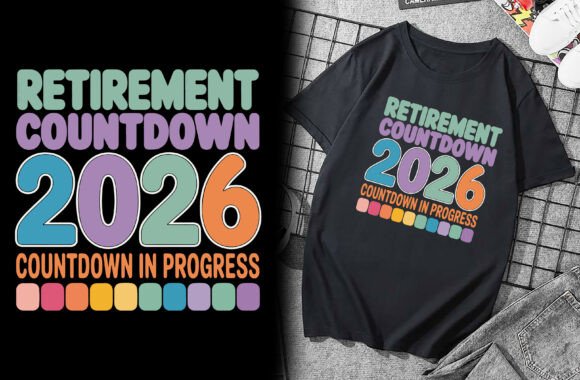 Teacher T Shirt Design: Vector Graphics for the 2026 Retirement Countdown