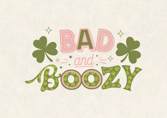 Unleash the Fun: The Bad and Boozy Patrick's Day T-shirt Design